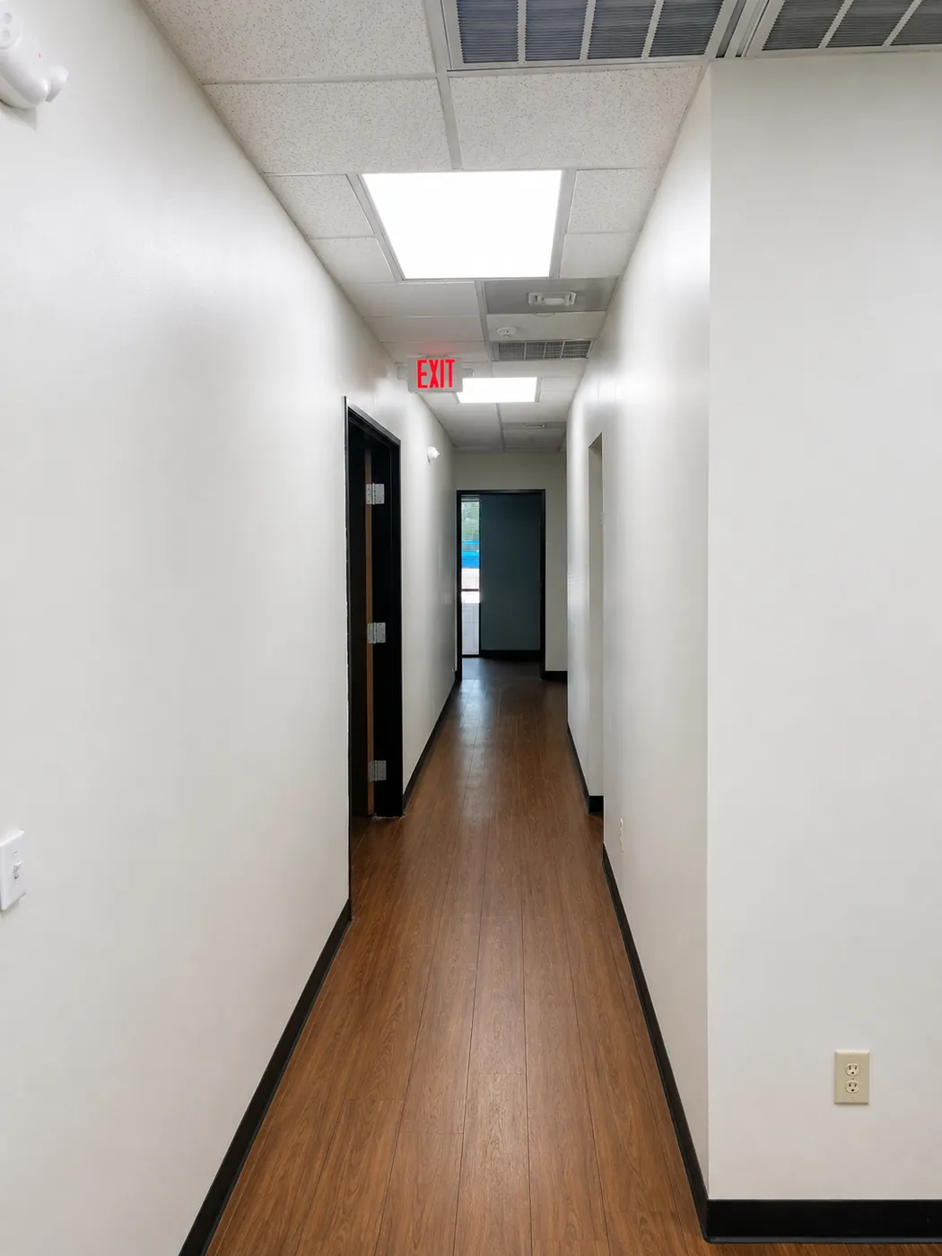 Hallway in Suite 103B connecting private offices